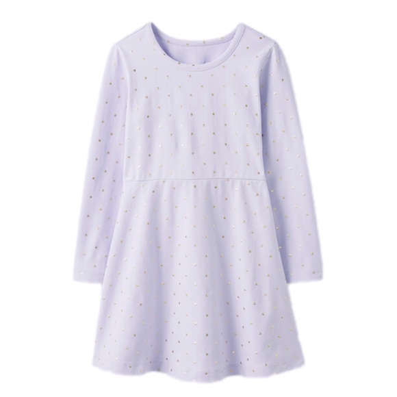 Hanna Andersson Other - Hanna Anderson Glimmer Gold Dot Dress in Soft Lavender - Size 2T